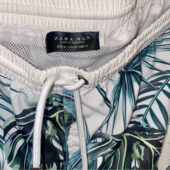 Zara Swim Trunk with Palm Leaves Detail - Picture 6 of 8